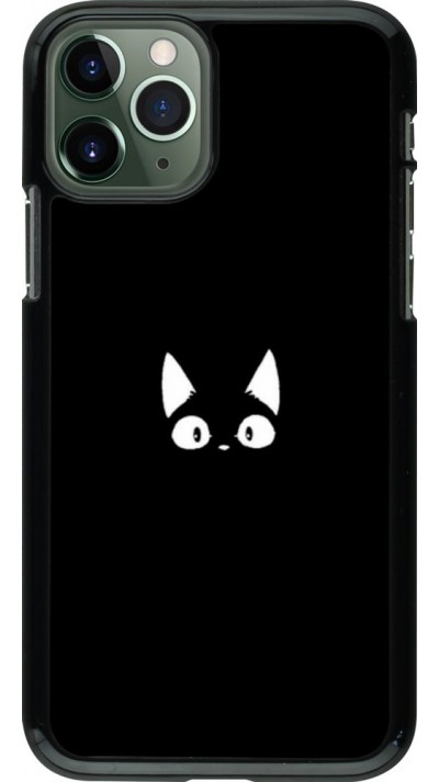 Coque iPhone 11 Pro - Funny cat on black