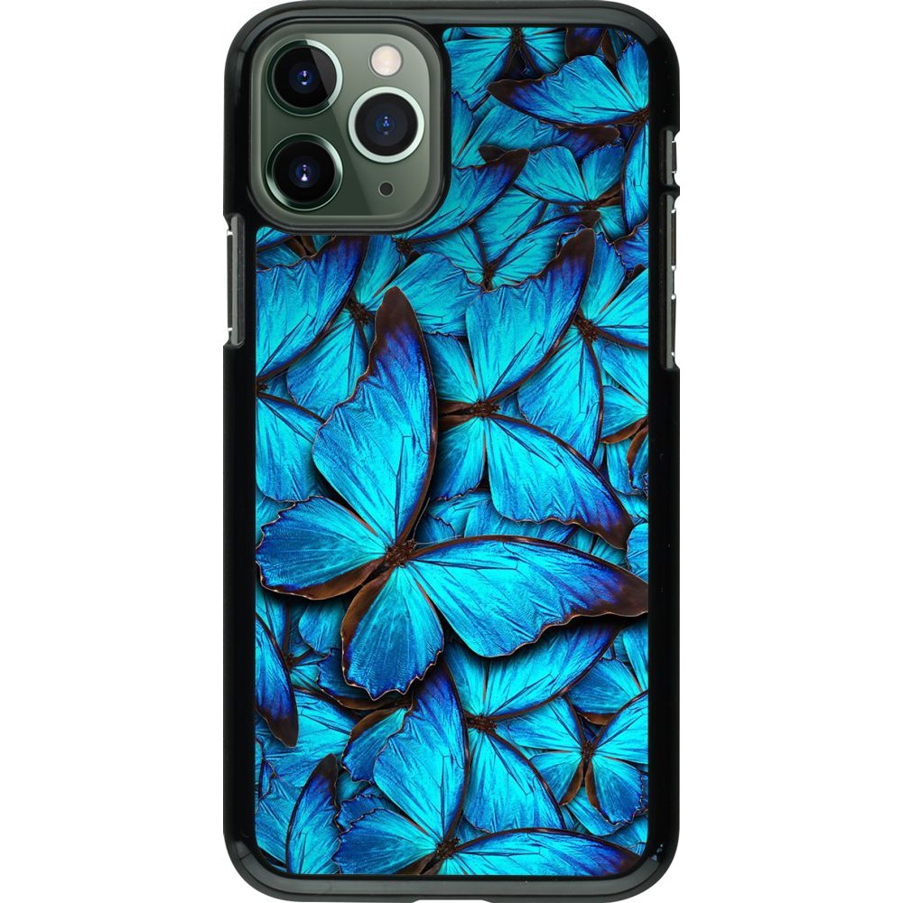 Coque iPhone 11 Pro - Papillon - Bleu