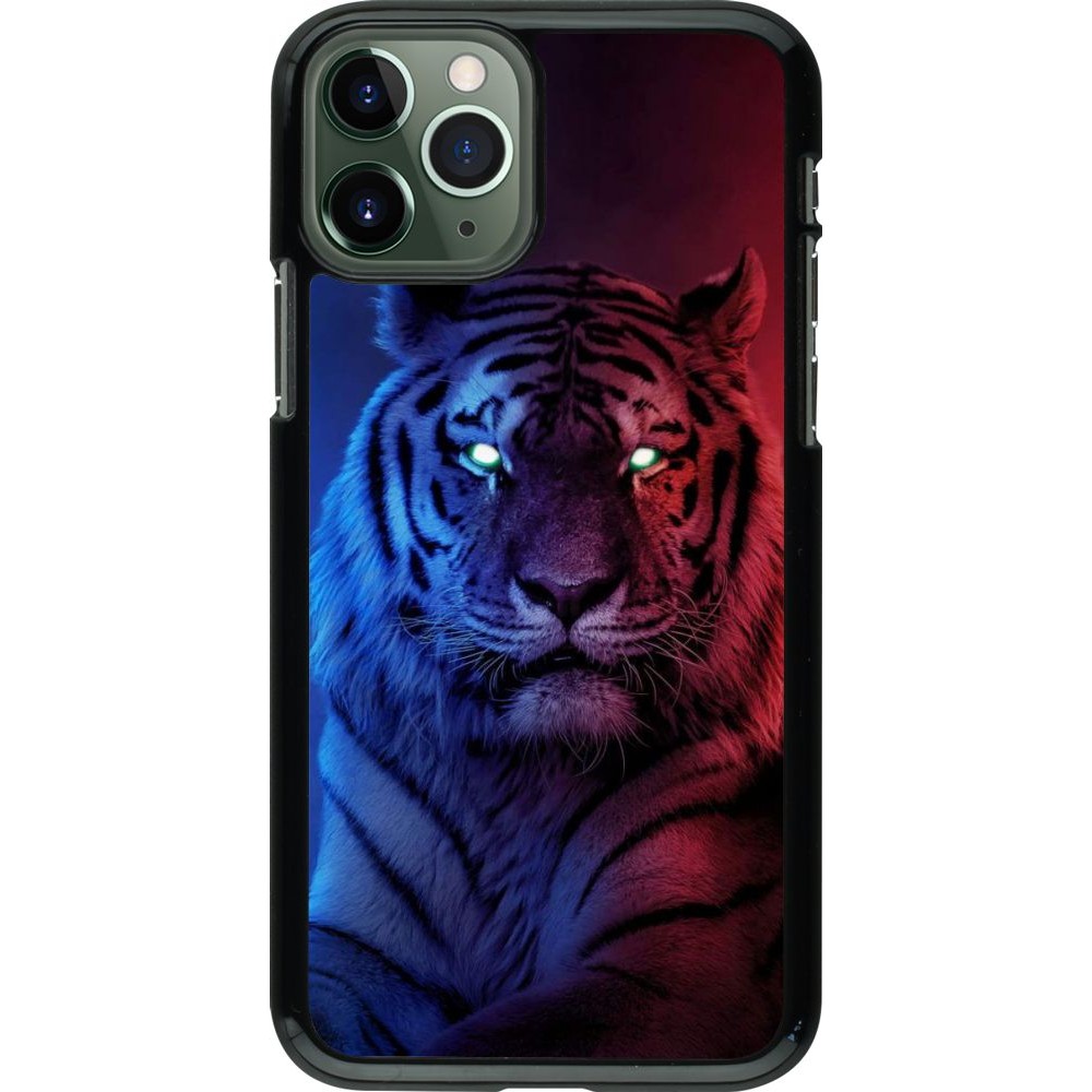 Coque iPhone 11 Pro - Tiger Blue Red