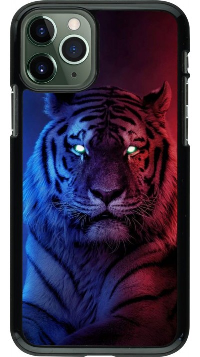 Coque iPhone 11 Pro - Tiger Blue Red