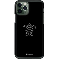 Coque iPhone 11 Pro - Turtles lines on black