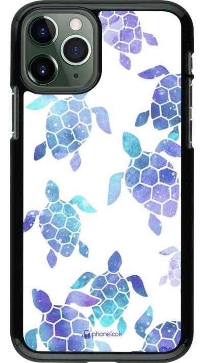 Coque iPhone 11 Pro - Turtles pattern watercolor