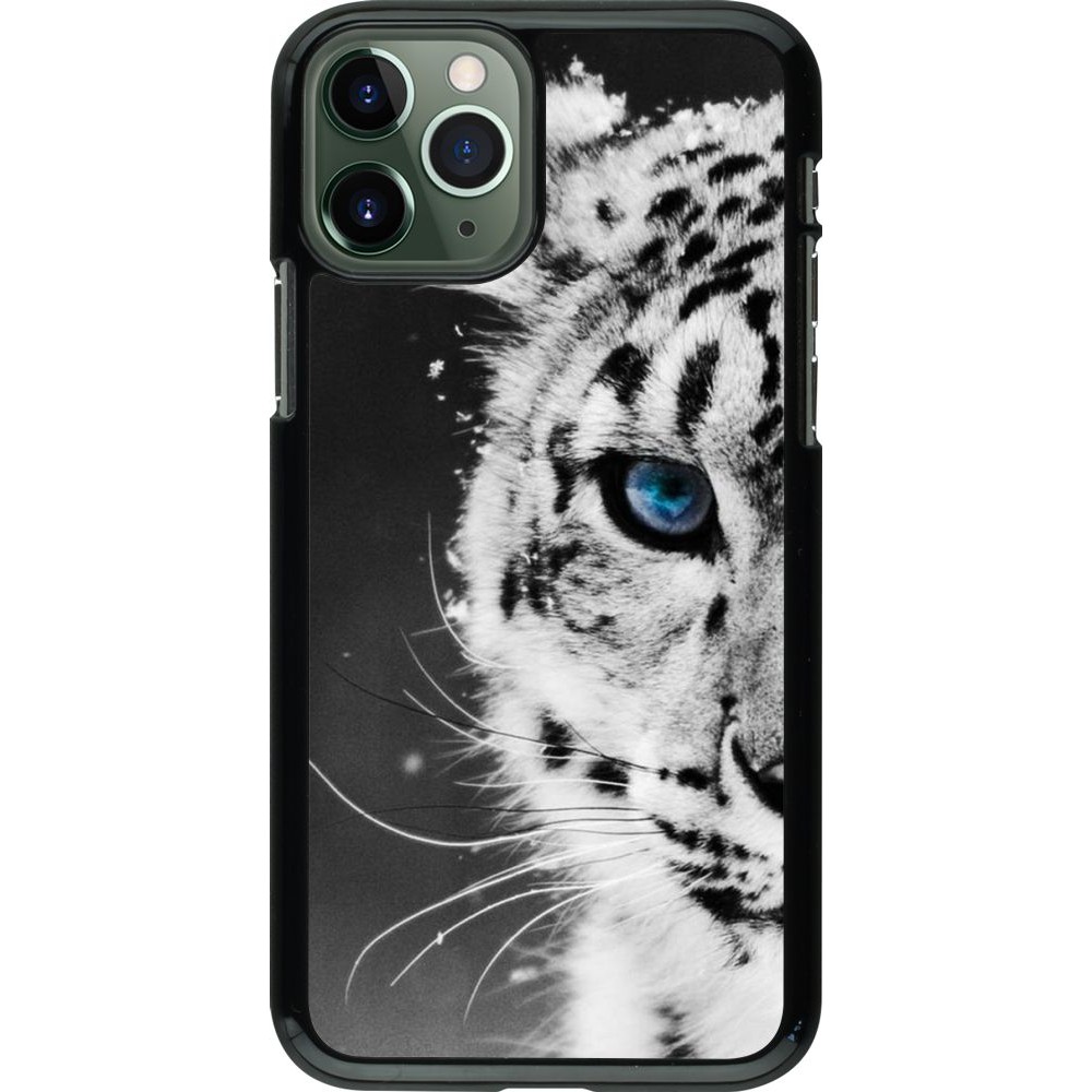 Hülle iPhone 11 Pro - White tiger blue eye