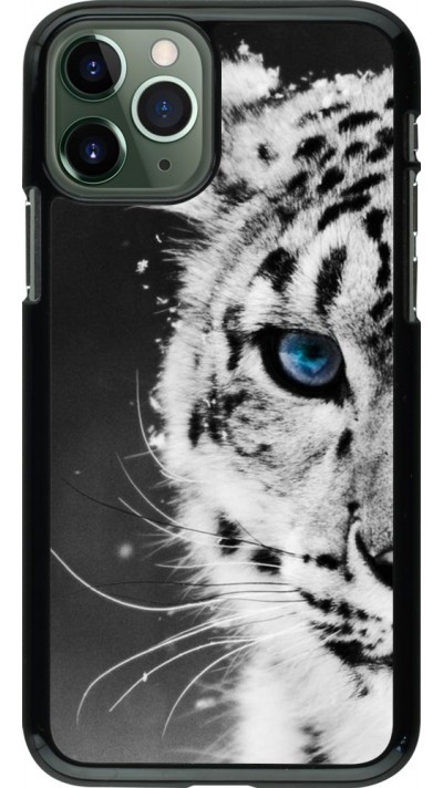 Hülle iPhone 11 Pro - White tiger blue eye