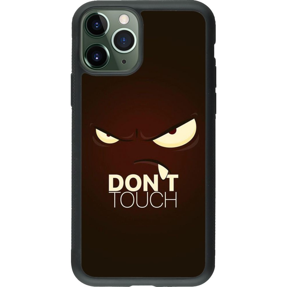 Coque iPhone 11 Pro - Silicone rigide noir Angry Dont Touch