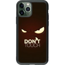 Coque iPhone 11 Pro - Silicone rigide noir Angry Dont Touch