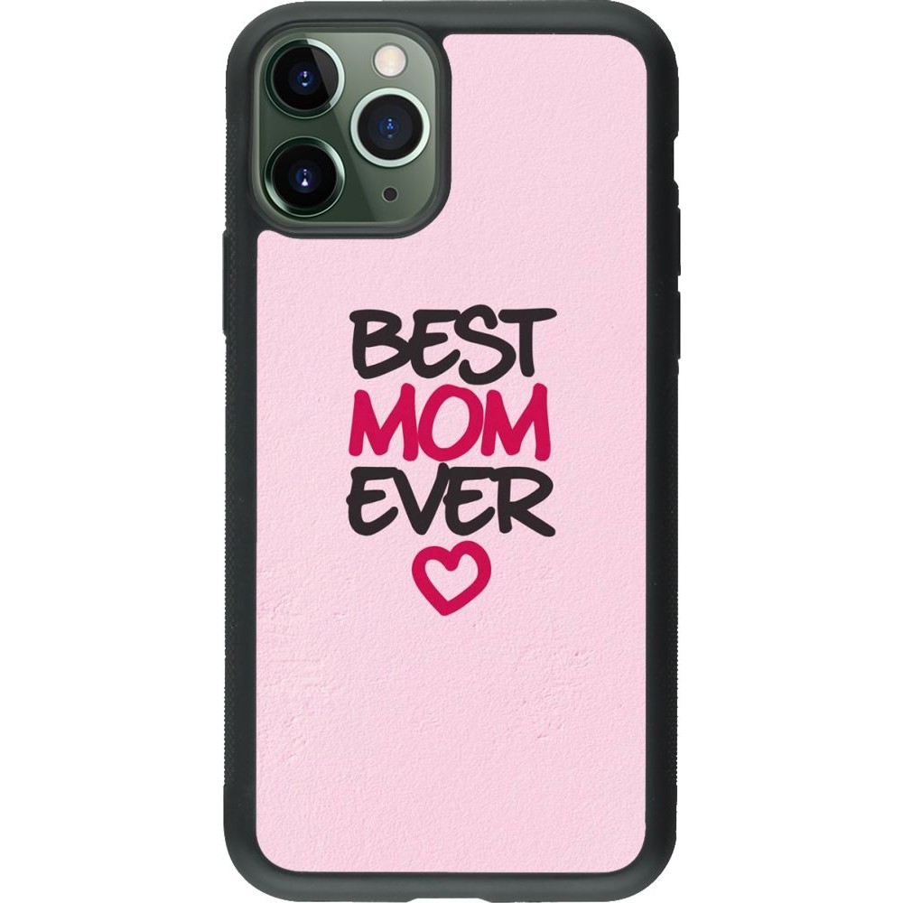 Coque iPhone 11 Pro - Silicone rigide noir Best Mom Ever 2