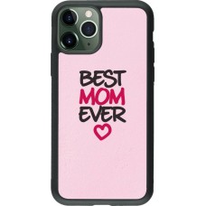 Coque iPhone 11 Pro - Silicone rigide noir Best Mom Ever 2