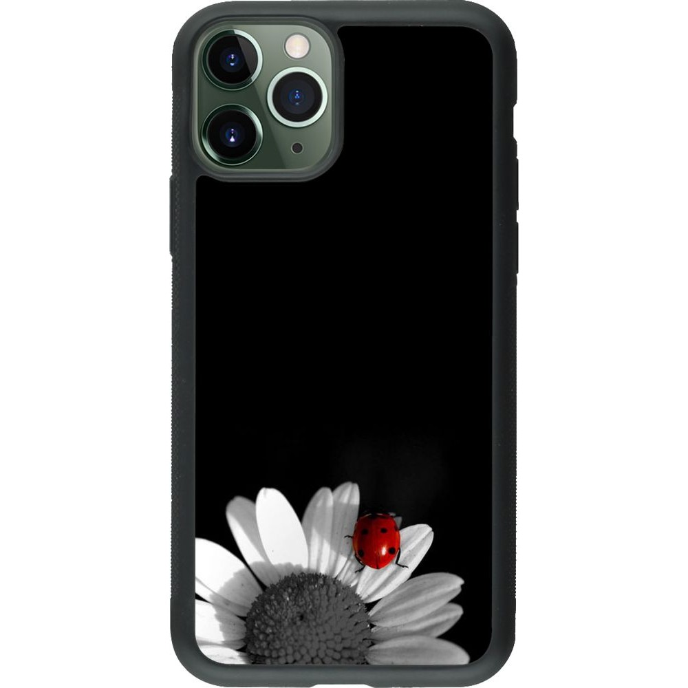 Hülle iPhone 11 Pro - Silikon schwarz Black and white Cox