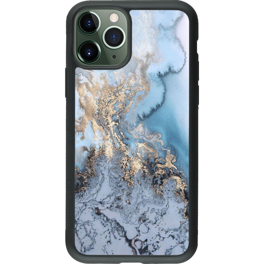 Hülle iPhone 11 Pro - Silikon schwarz Marble 04