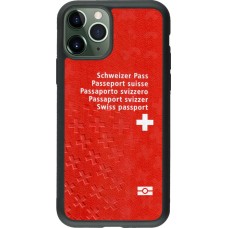 Coque iPhone 11 Pro - Silicone rigide noir Swiss Passport