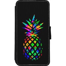 Hülle iPhone 11 Pro - Wallet schwarz Ananas Multi-colors