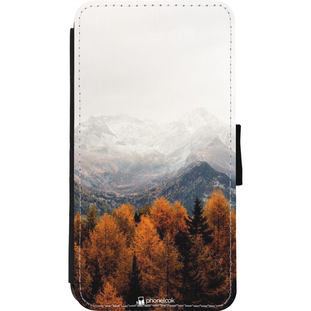 Coque iPhone 11 Pro - Wallet noir Autumn 21 Forest Mountain