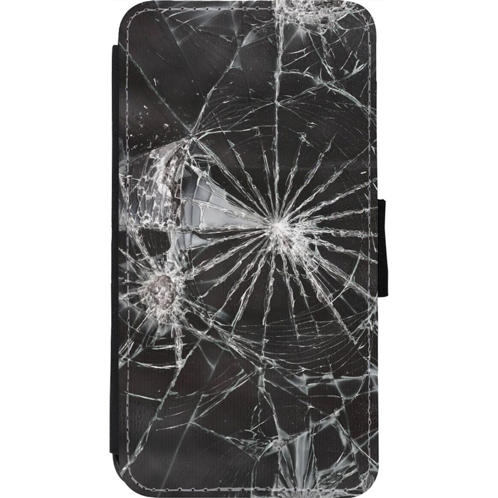 Coque iPhone 11 Pro - Wallet noir Broken Screen