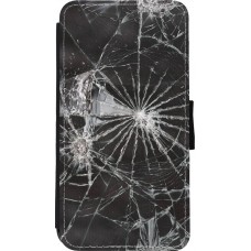 Coque iPhone 11 Pro - Wallet noir Broken Screen