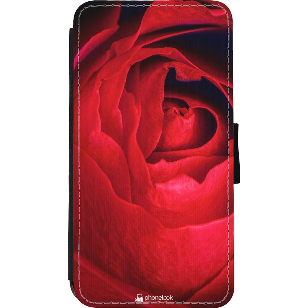 Coque iPhone 11 Pro - Wallet noir Valentine 2022 Rose