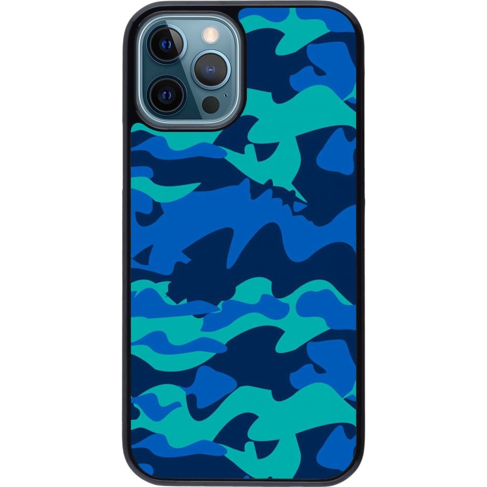 Coque iPhone 12 / 12 Pro - Camo Blue