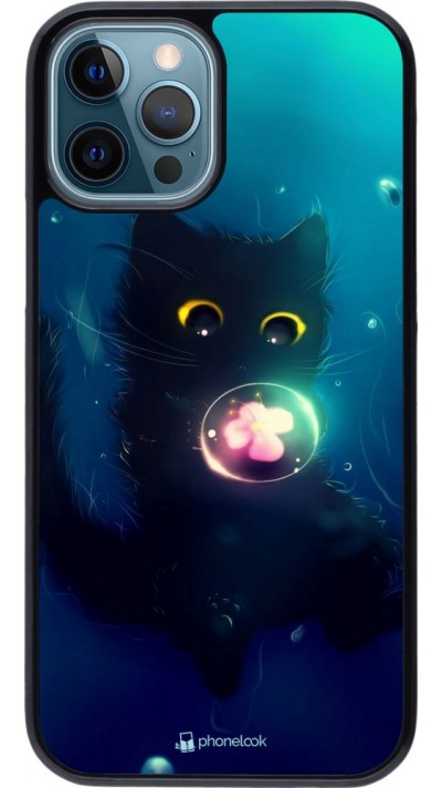 Coque iPhone 12 / 12 Pro - Cute Cat Bubble