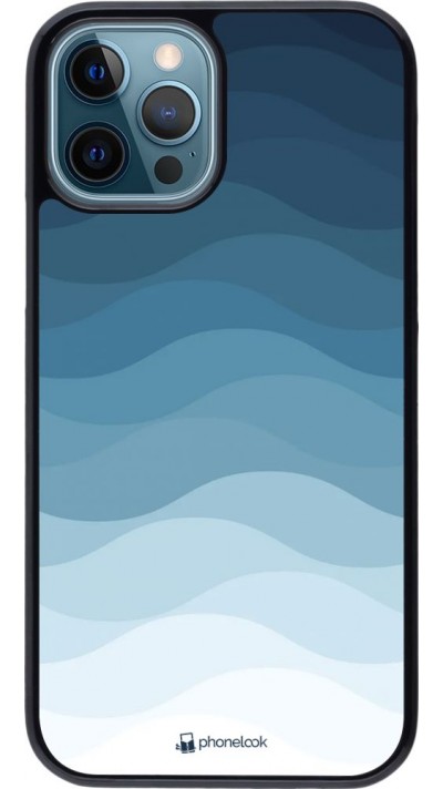 Coque iPhone 12 / 12 Pro - Flat Blue Waves