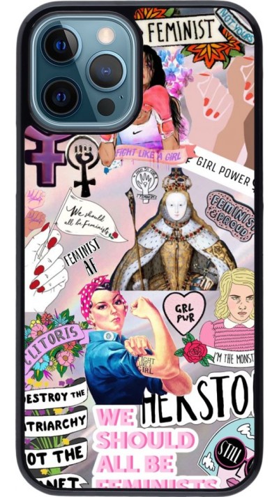 Coque iPhone 12 / 12 Pro - Girl Power Collage
