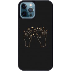 Coque iPhone 12 / 12 Pro - Grey magic hands