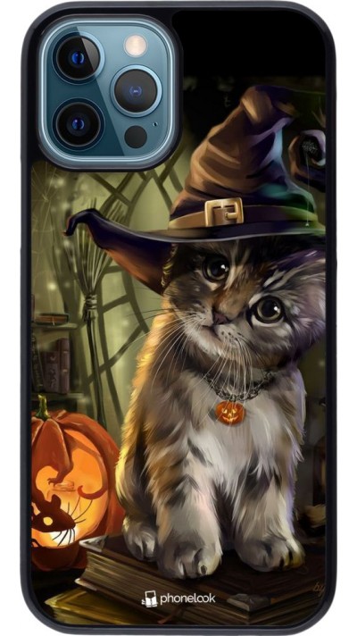 Coque iPhone 12 / 12 Pro - Halloween 21 Witch cat