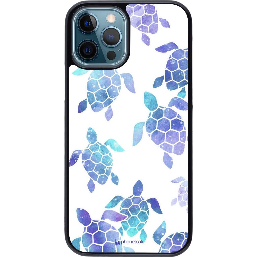Coque iPhone 12 / 12 Pro - Turtles pattern watercolor