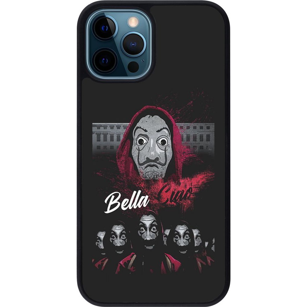 Coque iPhone 12 / 12 Pro - Silicone rigide noir Bella Ciao