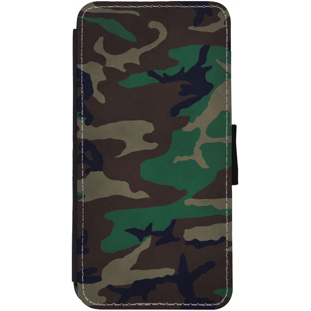 Coque iPhone 12 / 12 Pro - Wallet noir Camouflage 3