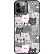 Coque iPhone 12 Pro Max - Chats gris troupeau