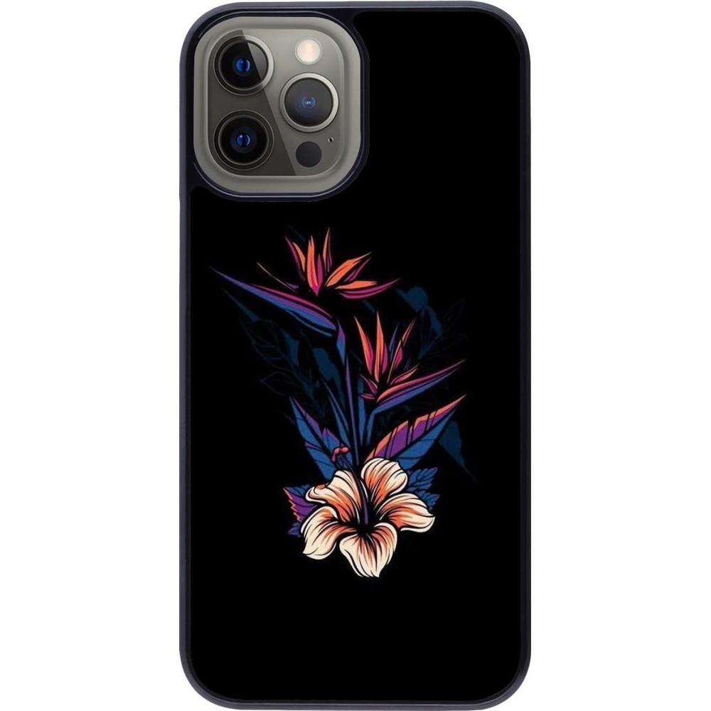 Coque iPhone 12 Pro Max - Dark Flowers