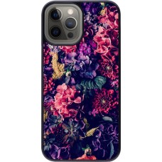 Coque iPhone 12 Pro Max - Flowers Dark