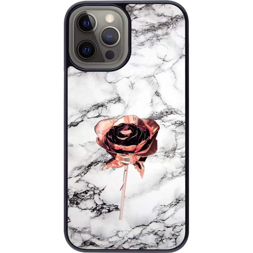 Coque iPhone 12 Pro Max - Marble Rose Gold