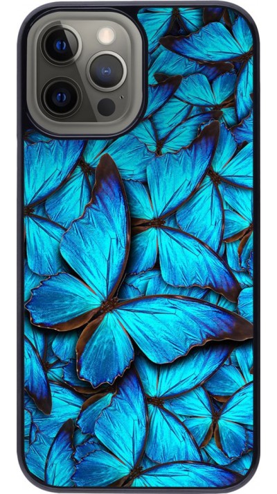 Hülle iPhone 12 Pro Max - Papillon - Bleu