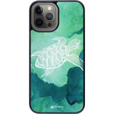 Coque iPhone 12 Pro Max - Turtle Aztec Watercolor