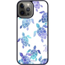 Hülle iPhone 12 Pro Max - Turtles pattern watercolor