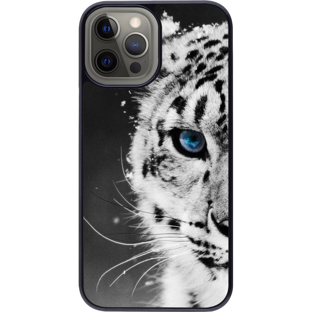 Coque iPhone 12 Pro Max - White tiger blue eye