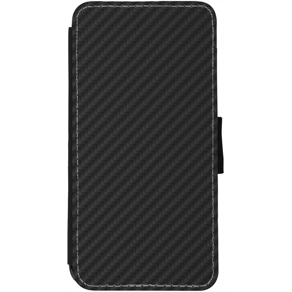Coque iPhone 12 Pro Max - Wallet noir Carbon Basic