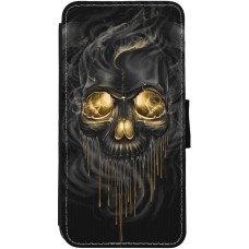 Coque iPhone 12 Pro Max - Wallet noir Skull 02