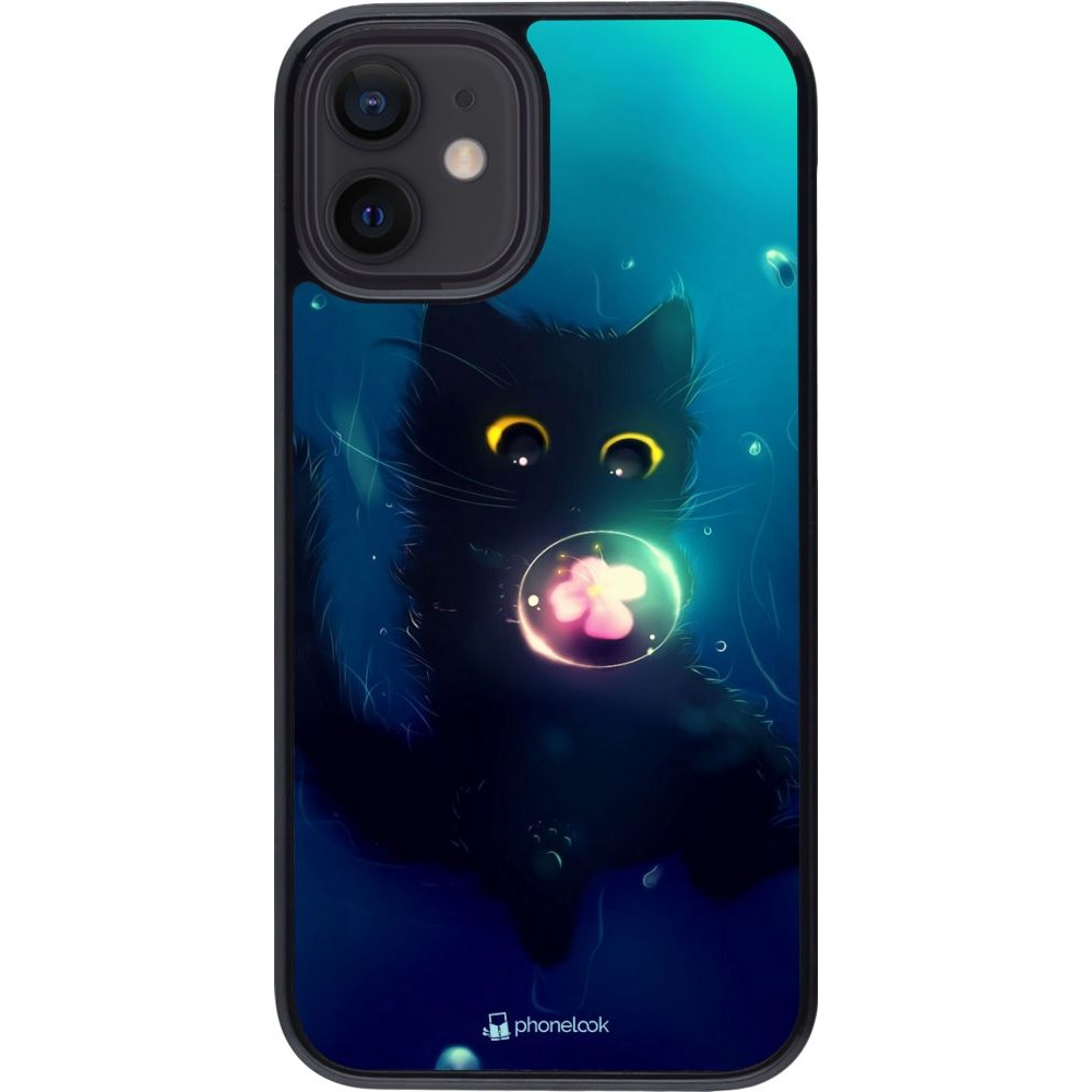 Coque iPhone 12 mini - Cute Cat Bubble