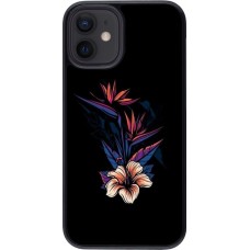 Coque iPhone 12 mini - Dark Flowers