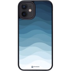 Coque iPhone 12 mini - Flat Blue Waves
