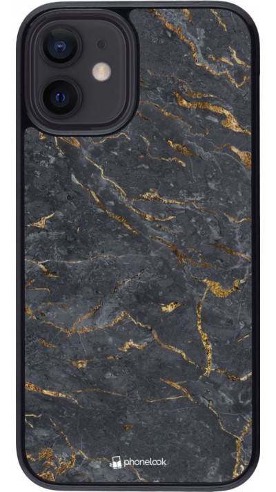 Hülle iPhone 12 mini - Grey Gold Marble