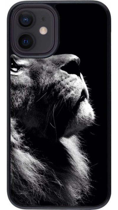 Coque iPhone 12 mini - Lion looking up