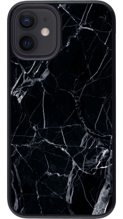 Coque iPhone 12 mini - Marble Black 01