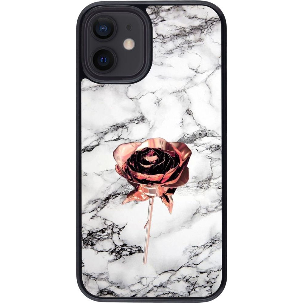 Coque iPhone 12 mini - Marble Rose Gold