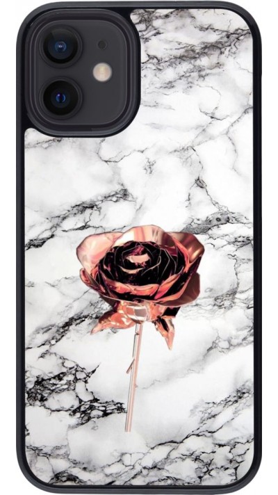Coque iPhone 12 mini - Marble Rose Gold