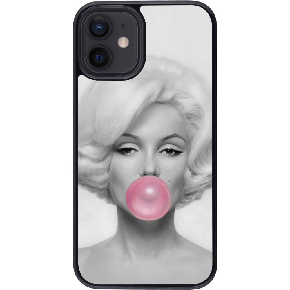 Coque iPhone 12 mini - Marilyn Bubble