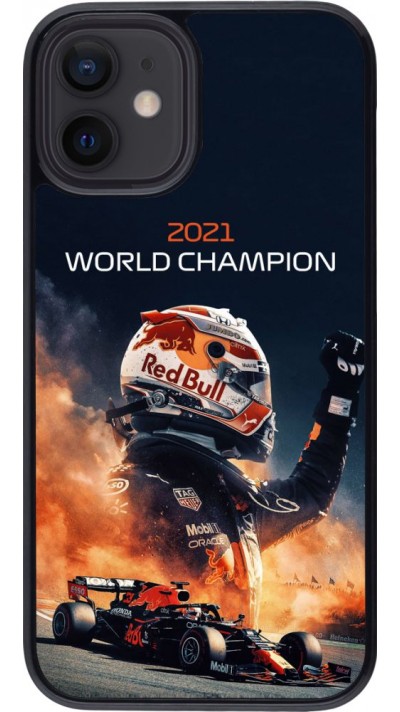 Coque iPhone 12 mini - Max Verstappen 2021 World Champion