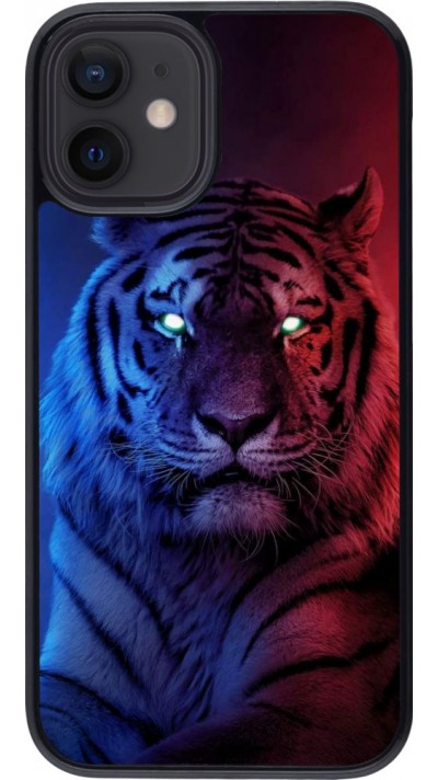 Hülle iPhone 12 mini - Tiger Blue Red